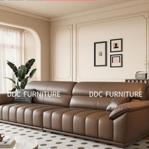 全友家居DDC 意式极简真皮沙发组合现代简约小户型客厅钢琴键头层