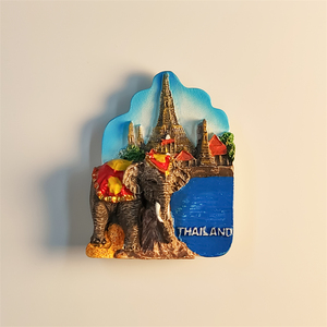 泰国象岛创意立体家居装饰旅游创意品树脂彩绘磁力冰箱贴收藏礼物