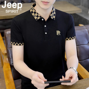 Jeep吉普POLO衫男短袖t恤翻领男装夏季潮流半袖韩版夏款高端体恤T