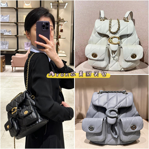 美国直邮COACH/蔻驰TABBY BACKPACK双肩包背包菱格链条女包斜挎包