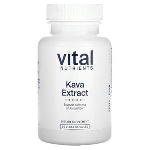 Vital Nutrients,卡瓦提取物60 粒素食胶囊