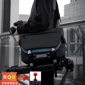 Cwatcun香港品牌潮流斜挎相机包单肩微单单反相机包高颜值男女适用于富士佳能g7x3 尼康索尼富士xs10 x100v