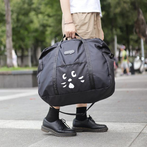 日本乐天 卡通可爱折叠大容量行李包便携旅行袋男女出行包健身包