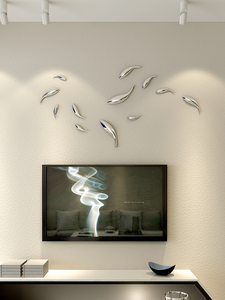 优雪创意立体墙上墙面装饰品客厅电视背景墙沙发挂件壁饰鱼免打孔