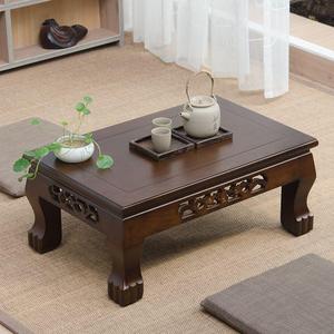 长方形实木炕桌桌子家用网红小型炕桌老式实木木头飘窗茶几小矮桌