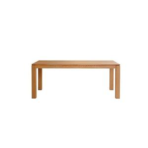 小满家具白橡木2米大餐桌扩展板工作台北欧日式简约全实木方腿桌