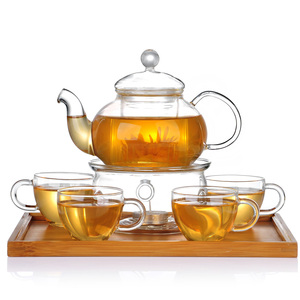 耐热玻璃茶壶加热花茶杯底座水果花草茶具清新透明过滤泡茶套装