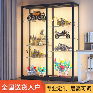 乐高展示柜玩具模型收纳防尘手办玻璃柜子透明酒柜化妆品展示架