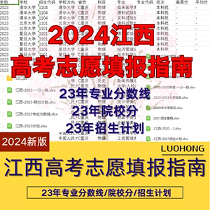 2024年江西省高考志愿填报指南专业录取分投档分数线excel数据