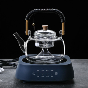 蒸煮茶壶茶具套装茶水分离家用电陶炉耐热玻璃煮泡茶器全自动西施
