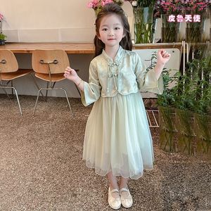 巴拉巴拉韩系女童连衣裙春夏季2024新款中国风长裙子3岁汉服6儿童