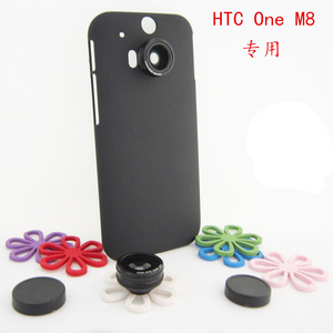 HTC one M8专用 配手机壳 3合1镜头套装 鱼眼 超q微距 无暗角广角