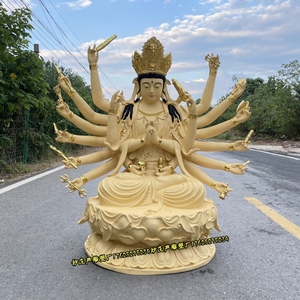 1.6米准提佛母佛像准提菩萨佛像树脂玻璃钢铜像木雕来图定制