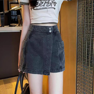 Gap辣妹设计感小众牛仔短裤女夏季韩版2024新款高腰显瘦别致裙裤