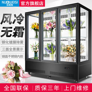 诺唯斯鲜花保鲜柜风冷展示柜冷藏柜蛋糕水果商用冰柜花店冰箱玻璃