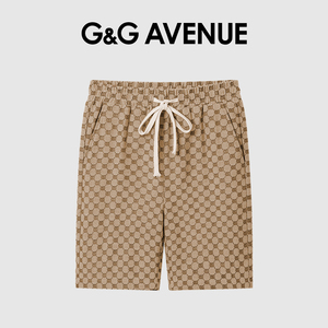 G&G丨一折专区丨裤子男款夏季短裤男士老花满印奢侈品牌休闲裤男