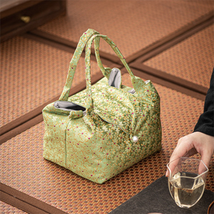 整套旅行茶具收纳包袋快客杯家用户外手提便携大容量收纳盒布艺包