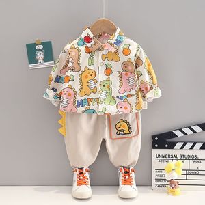巴拉巴柆男童套装春装两件套宝宝洋气时髦衬衫衣服春秋季婴儿小孩