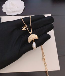 法国直邮代购Chanel香奈儿项链 2024新款经典小香金色蘑菇锁骨链