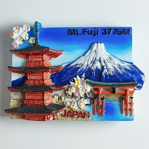 日本旅游纪念品磁铁冰箱贴 东京樱花富士山创意立体工艺品磁性贴