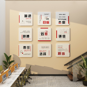 办公室司形象楼梯墙壁面贴纸挂画激励志标语企业文化装饰氛围布置