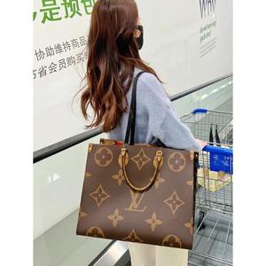 LV女包新款 onthego大号 lv丛林包 托特包正品代购 LV官方旗舰店