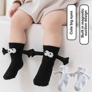 1pair Cute Hand In Hand Socks For Children Boy Girl Solid Co