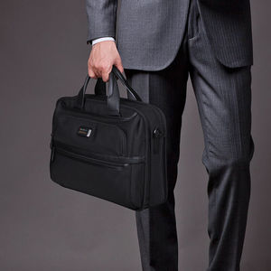 海森梅尔商务公文包男大容量手提包出差16吋律师电脑包手提弹道尼
