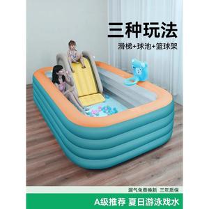 儿童气垫玩具池充气海洋球池家用宝宝婴儿玩具可咬室内围栏波波池