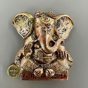 印度 象头神 旅游收藏纪念品树脂彩绘工艺品磁铁冰箱贴收藏伴手礼
