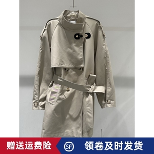 伊芙丽舒雅2024年国内代购 春季新品韩版风衣外套1F2160011