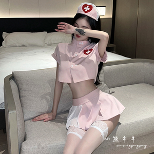 兔兔私房：甜美护士 cosplay制服医生连衣裙网红主播内衣扮演套装