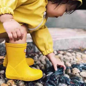 hunter儿童雨鞋童款小童宝宝短筒雨靴女踩水外穿防滑水鞋多色户外