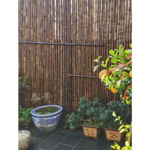 竹子户外庭院农家乐装饰护栏花园挡墙栅栏竹篱笆围墙隔断碳化围栏