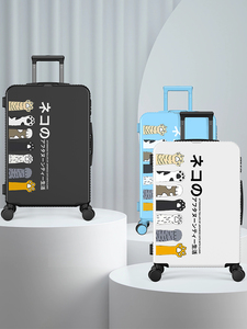 卡新拉杆箱万向轮密码箱男女学生加大容量韩版可爱行李箱涂鸦潮流