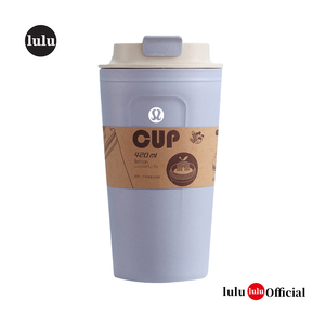 正品MMY LULU咖啡杯小麦秸秆带吸管不透明的大容量水杯女麦桔杆杯