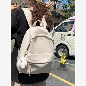 双肩包女旅游轻便方便携带韩版森系书包女大学生上课包旅行电脑包