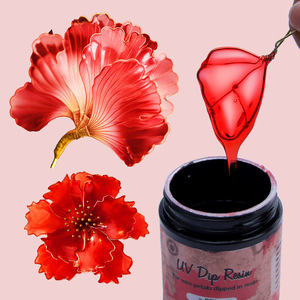 12色彩色造花液uv滴胶DIY掐丝发饰手工树脂材料树脂花朵饰品滴胶