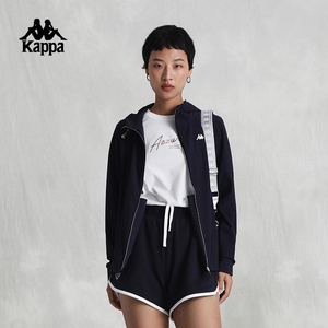 Kappa卡帕开身帽衫2024新款女凉感运动卫衣防晒长袖外套K0E42MK40