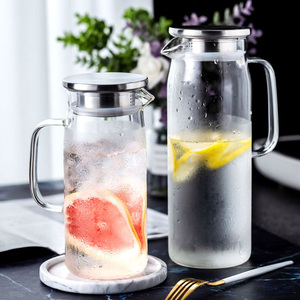 德国LAUREN果汁杯玻璃杯耐热高温家用大容量冷水壶泡柠檬水杯子