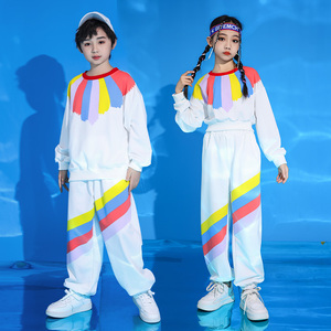 儿童啦啦队演出服小学生运动会服装幼儿园彩虹班服男女六一节表演