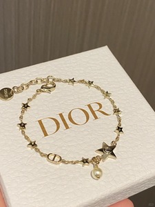 Dior/迪奥 2024SS新款时尚百搭细链五角星珍珠镶钻超仙气质手链女