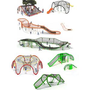非标定制户外爬网钻网钻笼幼儿园攀爬网室外景区拓展大型游乐设备