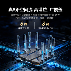 ZTE中兴问天BE7200Pro+中兴路由器WIFI7家用高速千兆万兆穿墙王全屋无线wifi覆盖mesh组网光纤双频2.5G网口