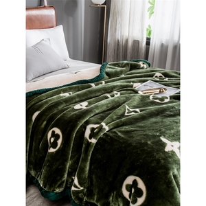 水星家纺拉舍尔毛毯双层加厚床上家用单双人绒毯子航空珊瑚绒沙发