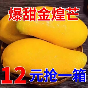 海南金煌芒10斤芒果大果当季新鲜热带水果现摘青台水仙甜心芒整箱