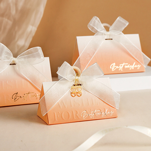 结婚喜糖盒子2024新款欧式高级感婚礼糖果盒伴手礼盒小众创意空盒