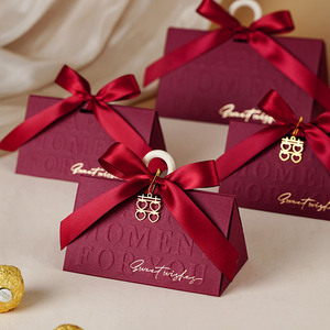 2024新款结婚喜糖盒子欧式高级感创意婚礼伴手礼盒装糖果礼盒空盒
