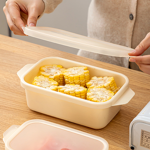 食物收纳盒饭盒可微波炉学生上班族带盖野餐盒保鲜分隔型便当碗