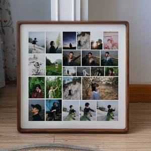 实木相框diy定制个性拼图照片礼物摆台排版洗照片做成相册挂墙